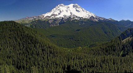 Mt Rainier as seen from Glacier View in the Glacier View Wilderness